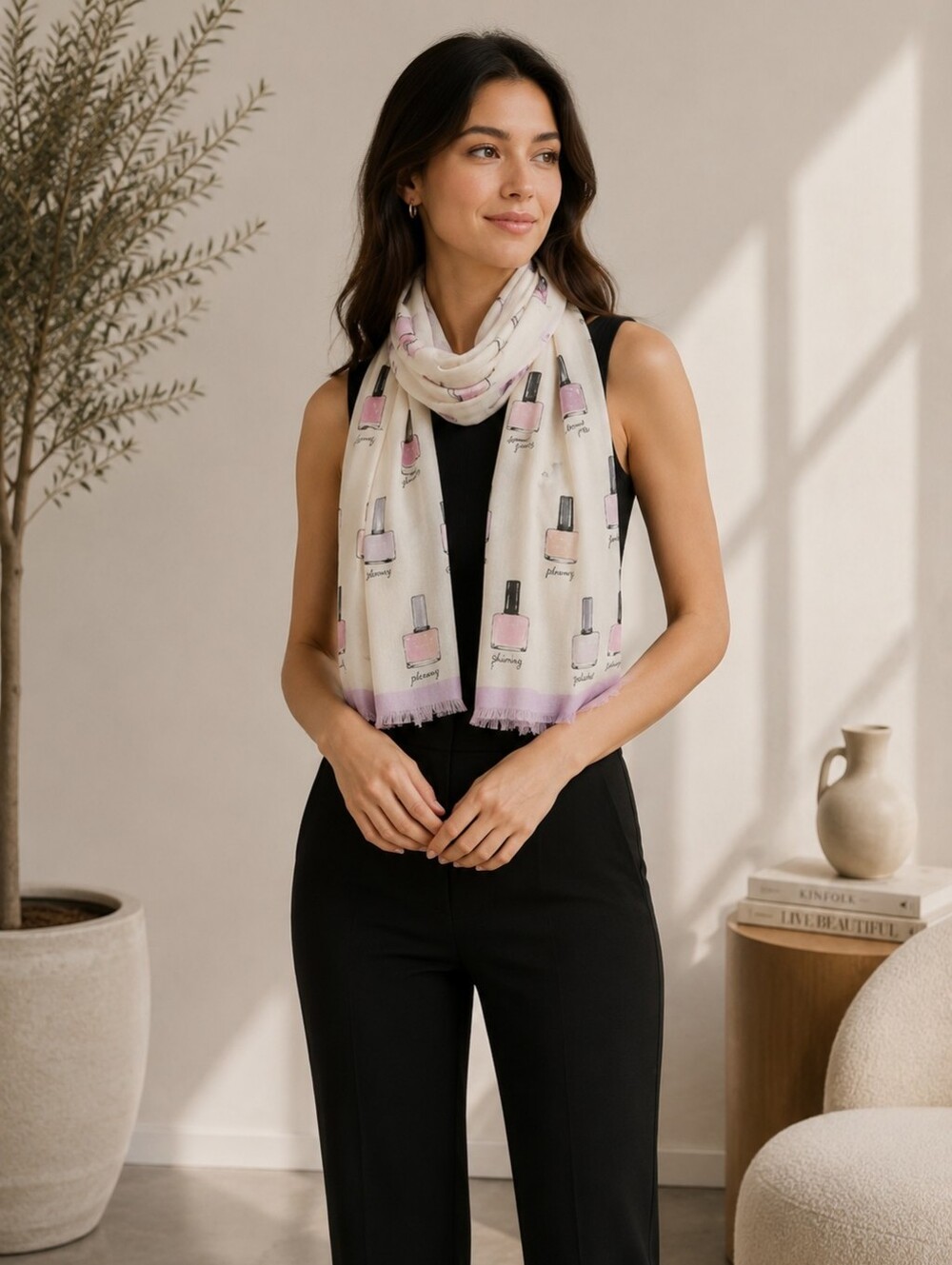 *Kate Spade Scarf – Nail Polish Print -MSRP $130